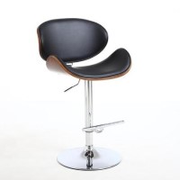 Havana Retro Walnut and Black Bar Stool