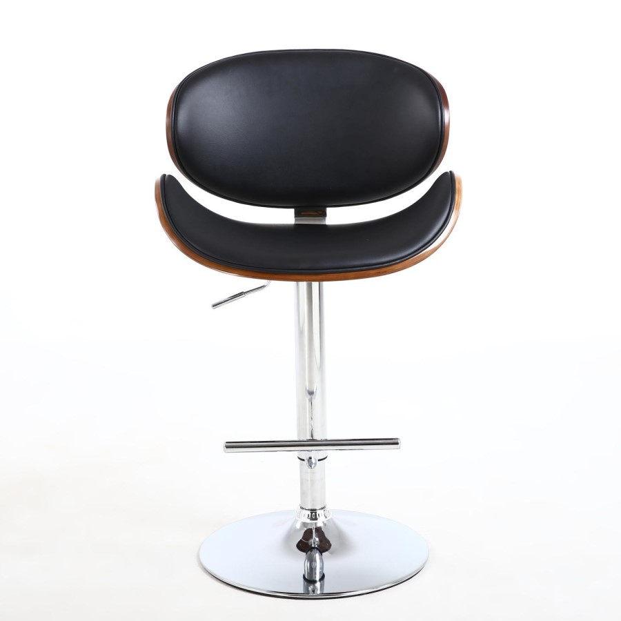 Havana Retro Walnut and Black Bar Stool