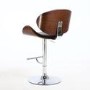Havana Retro Walnut and Black Bar Stool