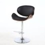 Havana Retro Walnut and Black Bar Stool