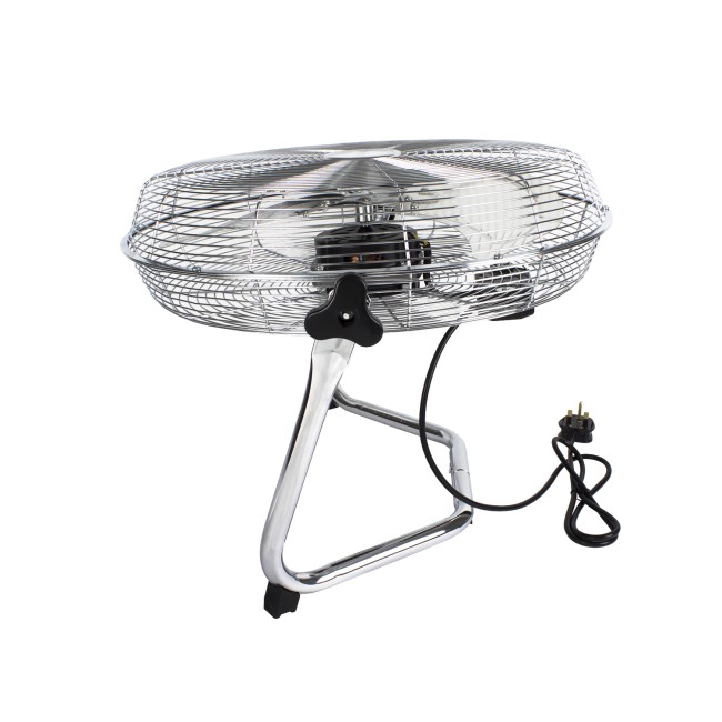 electriQ 18 Inch High Velocity Floor Fan - Chrome