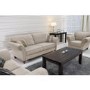 Helmsdale Beige Fabric Armchair with Solid Wood Legs