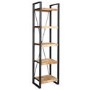 Cosmo Industrial Slim Open Bookcase