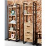 Cosmo Industrial Slim Open Bookcase