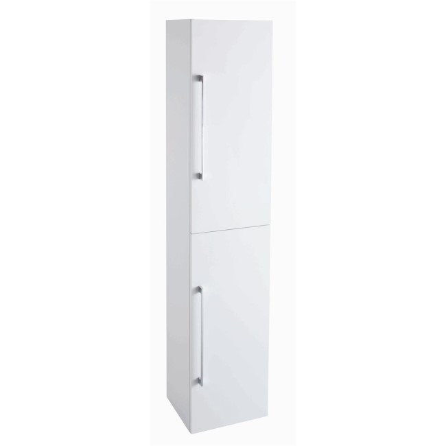 White 2 Door Tall Boy Storage Unit - W300 x H1435mm