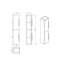 White 2 Door Tall Boy Storage Unit - W300 x H1435mm