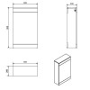 Grey Back to Wall WC Unit - W500 x H815mm