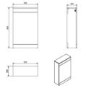 White Back to Wall WC Unit - W500 x H815mm