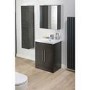 Black Free Standing Bathroom Vanity Unit - With Basin - W600 x 820mm