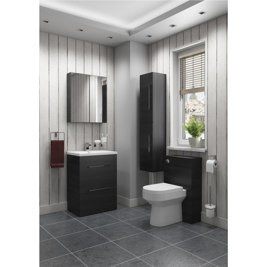 Moderno Wall Hung Two Door Bathroom Mirror Cabinet