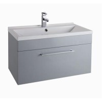 Grey Wall Hung Vanity Unit - Without Basin - 800mm Wide