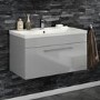 Grey Wall Hung Vanity Unit - Without Basin - 800mm Wide