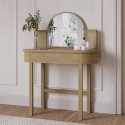 IDA004 Oak Dressing Table with Mirror and Drawer - Ida