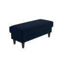 IDR002 Large Navy Velvet Footstool - Idris