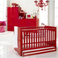 Izziwotnot Skyline Hi-Gloss 5 Piece Roomset in Red