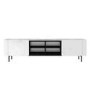 Large White Gloss and Marble TV Unit - TV's up to 70" - Isla