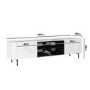Large White Gloss and Marble TV Unit - TV's up to 70" - Isla