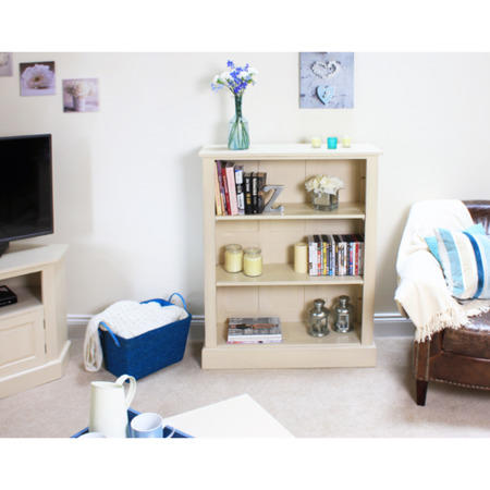 Baumhaus Cadence Low Open Bookcase in cream