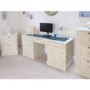 Baumhaus Cadence Twin Pedestal Computer Desk in cream