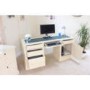 Baumhaus Cadence Twin Pedestal Computer Desk in cream