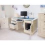 Baumhaus Cadence Twin Pedestal Computer Desk in cream