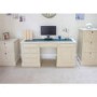 Baumhaus Cadence Twin Pedestal Computer Desk in cream