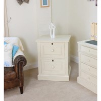 Baumhaus Cadence Two Drawer Filing Cabinet in cream