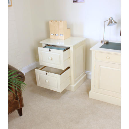 Baumhaus Cadence Two Drawer Filing Cabinet in cream