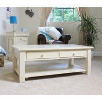 Baumhaus Cadence Coffee Table with Drawers in cream