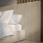 ONLY OPENED - Beige Velvet King Ottoman Bed with Wide Headboard - Iman