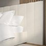 ONLY OPENED - Off White Fabric King Size Ottoman Bed with Wide Headboard - Iman