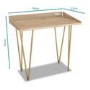 GRADE A1 - Scandi Natural Wood Office Desk with Hairpin Legs - Inari