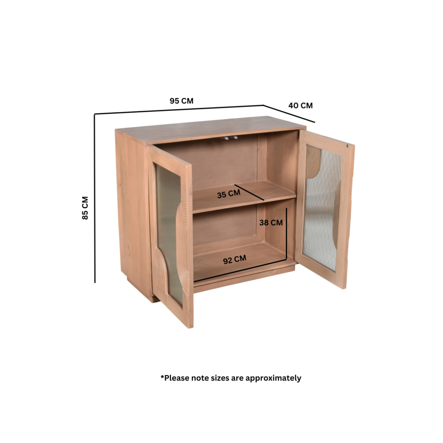 Solid mango Wood Small Sideboard - Indus