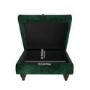 Inez Large Velvet Ottoman Pouffe in Upholstered Green - Square