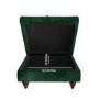 Dark Green Ottoman Storage Footstool - Buttoned - Inez