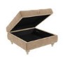 Beige Ottoman Storage Footstool - Buttoned - Inez
