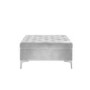 Light Grey Velvet Footstool with Ottoman Storage - Inez