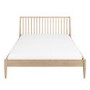 GRADE A1 - Mid-Century Modern Double Spindle Bed in Light Wood - Saskia