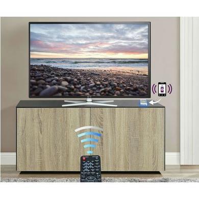 Frank Olsen INTEL1100GRY-OAK Grey and Oak TV Cabinet for up to 55'' TVs