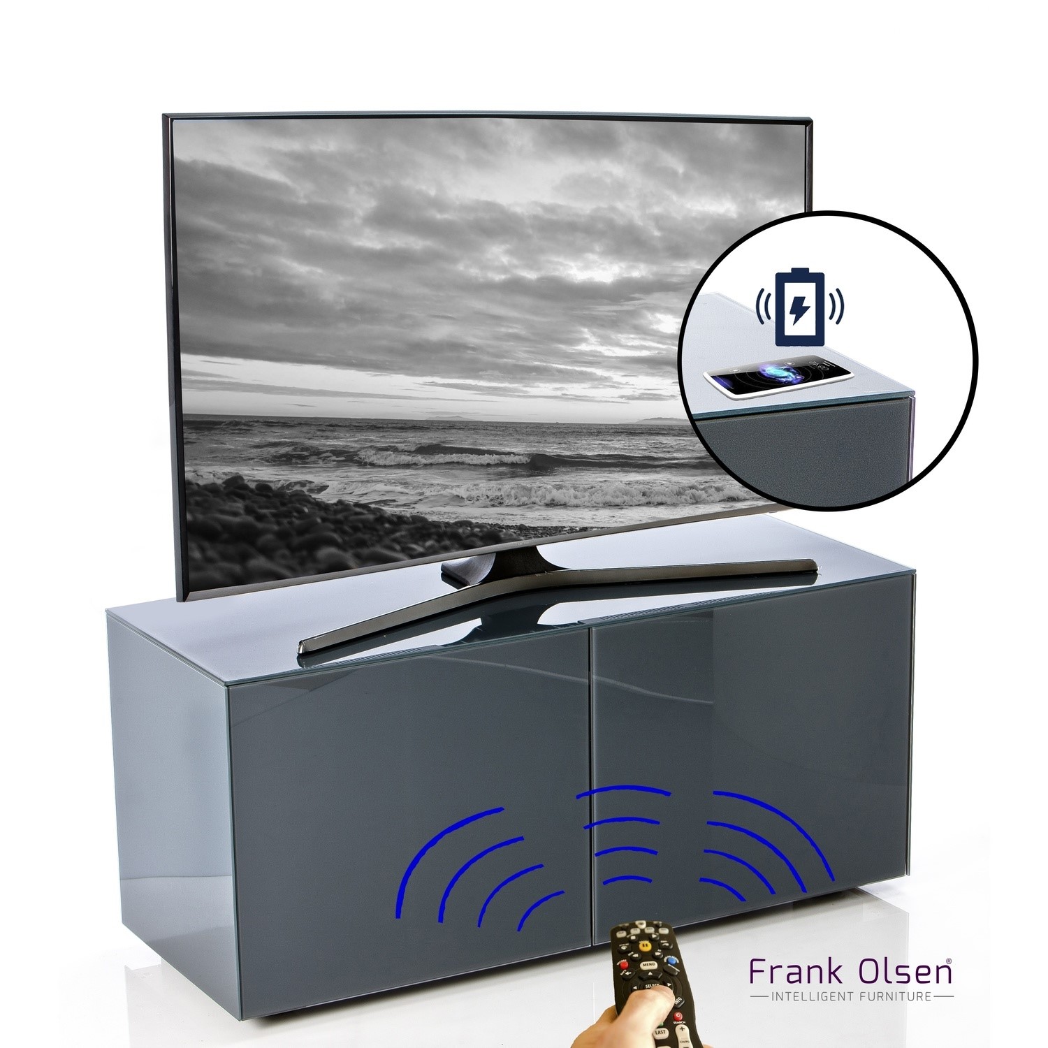 Frank Olsen INTEL1100GRY Grey TV for up to 55'' TVs Furniture123