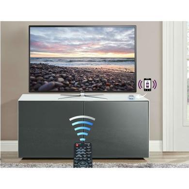 Frank Olsen INTEL1100WHT-GRY White and Grey TV Cabinet for up to 55'' TVs