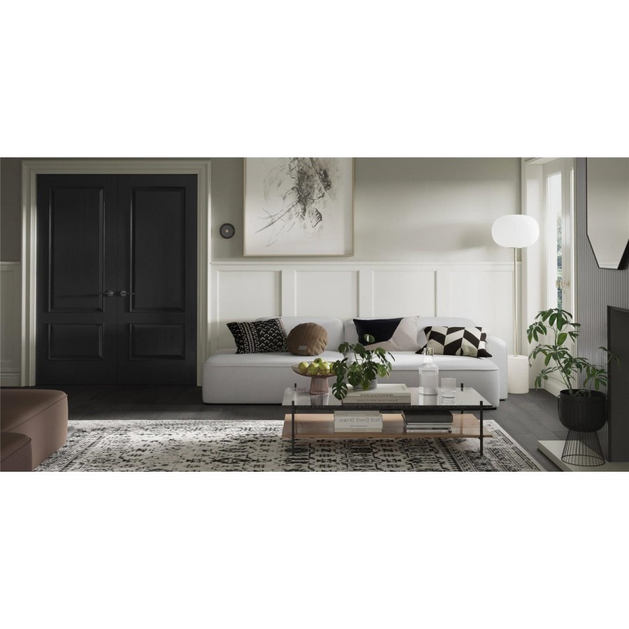 Internal Oak 2-Panel Door - Unfinished - 2040 x 926 x 40mm - Andria - XL Joinery