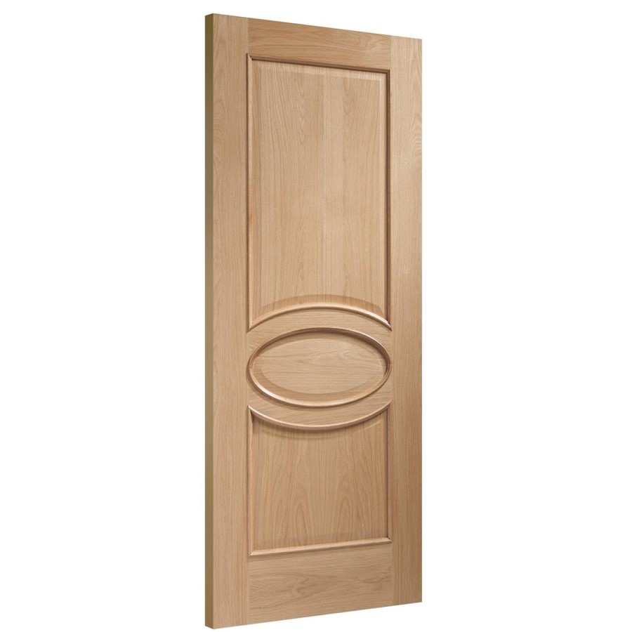 Internal Oak 2-Panel Door - Unfinished - 2040 x 826 x 40mm - Calabria - XL Joinery