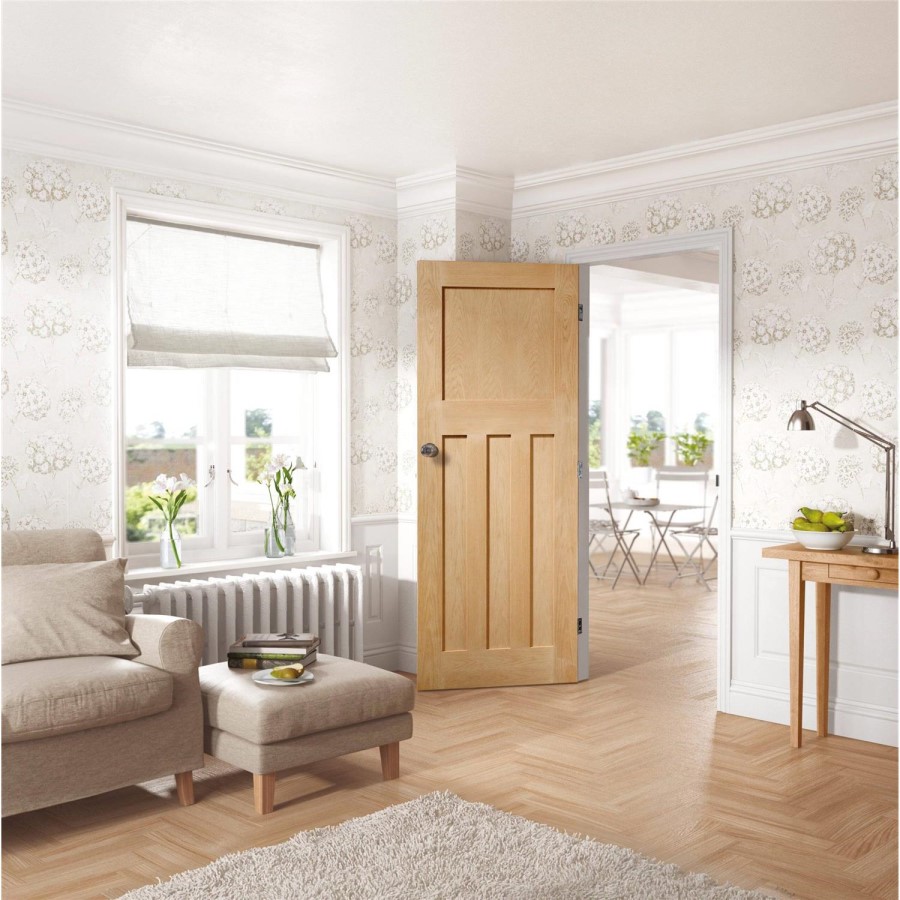 Internal Oak DX Door - Unfinished, 1981 x 686 x 35 mm