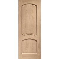 Internal Oak Louis Fire Door with Raised Mouldings - 1981 x 686 x 44 mm, Unfinished