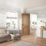 Internal Oak Louis Fire Door with Raised Mouldings - 1981 x 686 x 44 mm, Unfinished