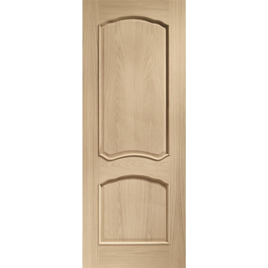 Internal Oak Louis Fire Door with Raised Mouldings - 1981 x 686 x 44 mm, Unfinished