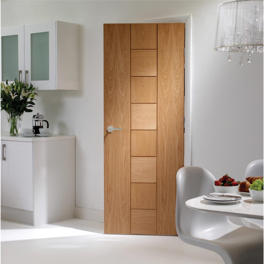 Internal Oak FD30 Fire Door - Unfinished - 2040 x 726 x 44mm - Messina - XL Joinery