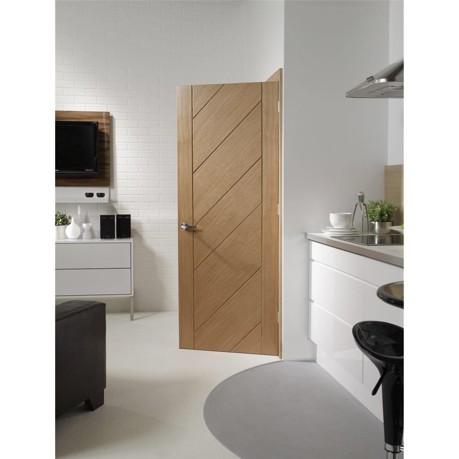 Internal Oak FD30 Fire Door - Unfinished - 2040 x 926 x 44mm - Monza - XL Joinery
