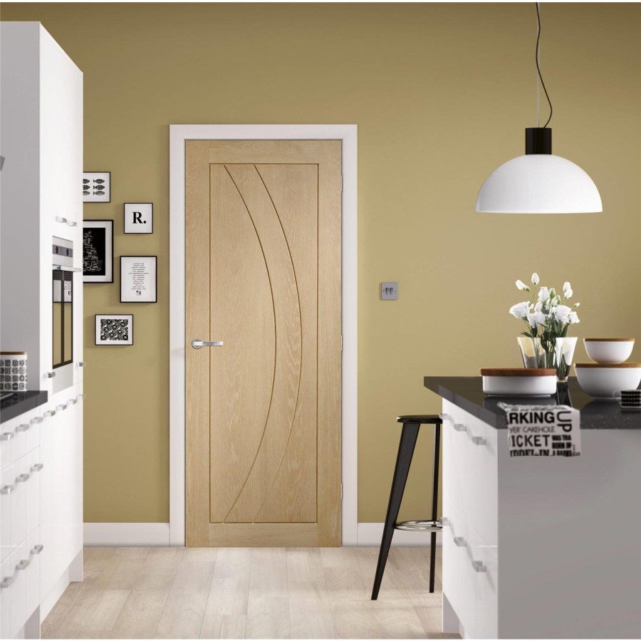 Internal Oak Salerno - Unfinished, 2040 x 826 x 40 mm